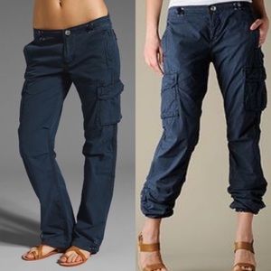 True Religion Sammy Midnight Blue Cargo Pants 25